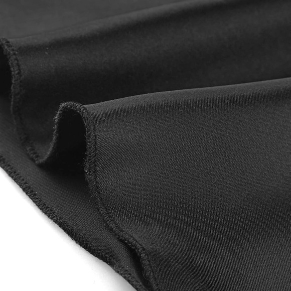 Cheibear (O) Women’s Satin Maxi Nightgown Sz XL Black Cami Lace Cozy Goth EUC - Picture 4 of 4